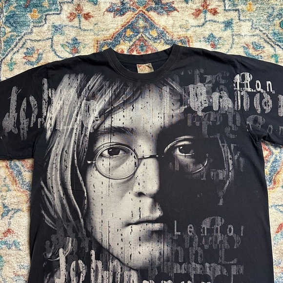 Vintage John Lennon Big Face All Over Print T-shirt Size XXL - Picture 4 of 4